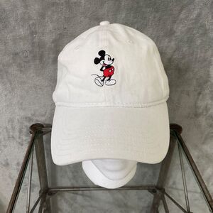 Disney Unisex Adult Unisex embroidered Cap hat Mickey Mouse Adj. strap White